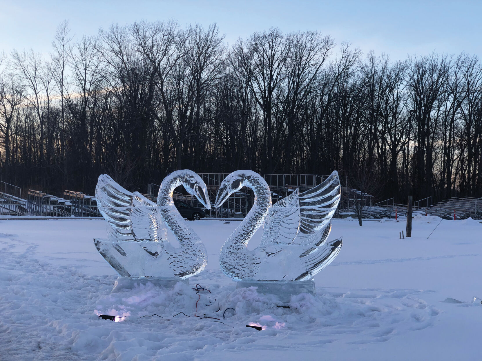Ice sculpture at the Erie County Fairgrounds